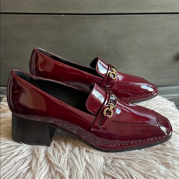 Tory Burch Burgundy Loafers - Picture 4 of 11